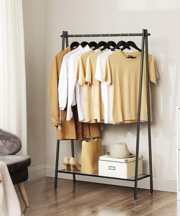 SONGMICS Drabužių Kabyklos Stovas su Lentyna