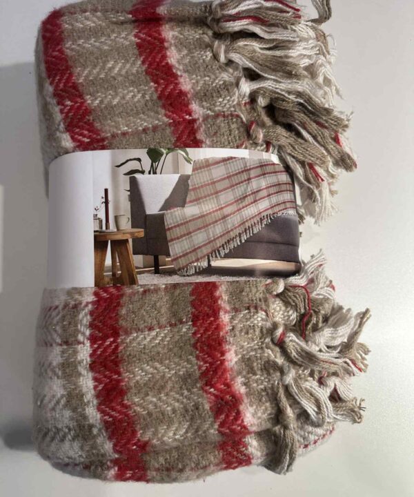 Minkštas, šukuotas pledas, 130×160 cm, sofos užtiesalas