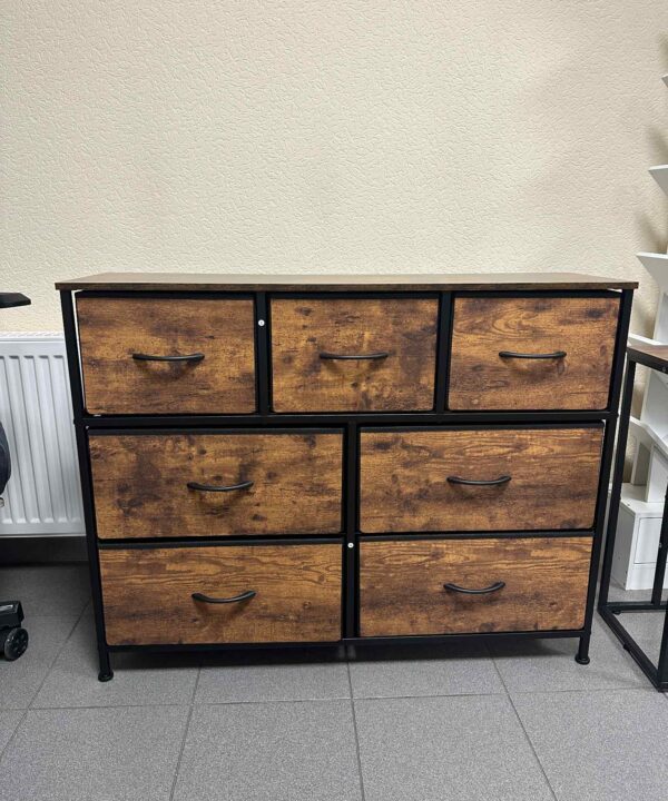 WLIVE septynių stalčių audinio komoda