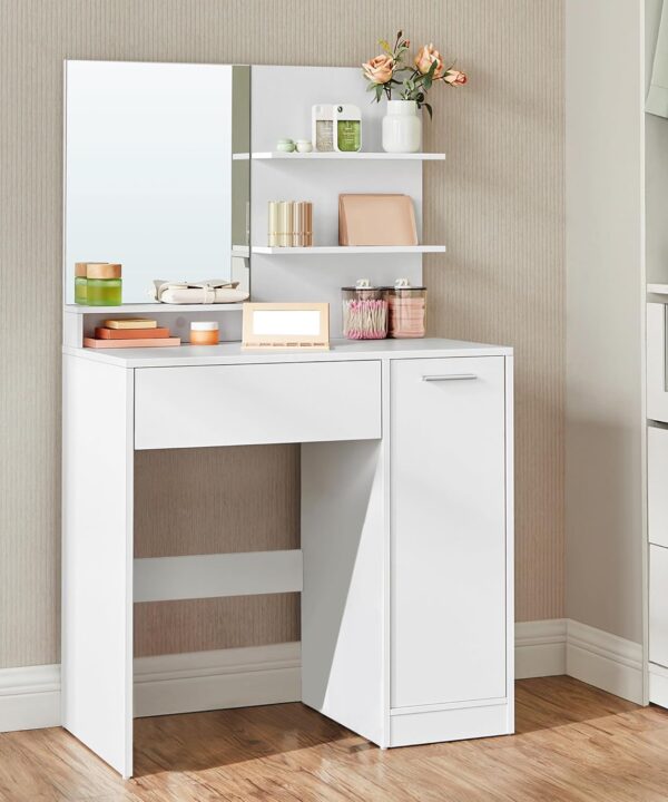 Tualetinis staliukas su veidrodžiu VASAGLE