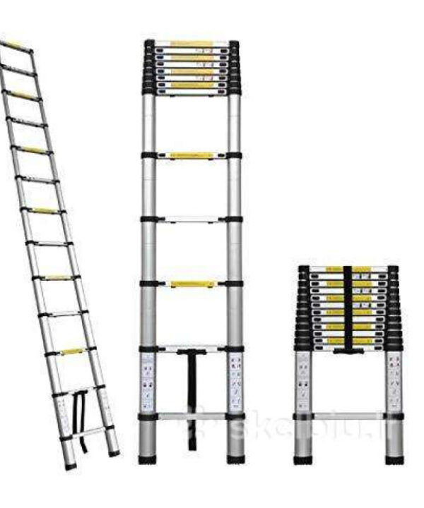 Teleskopinės kopėčios 3,8 m.