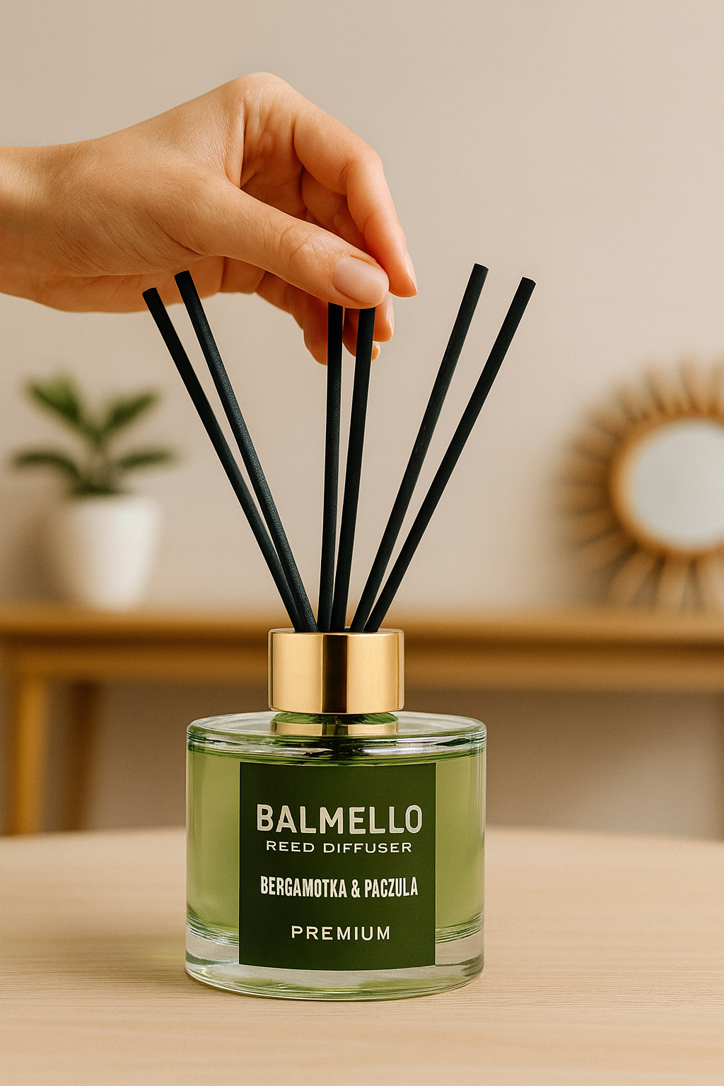 Namų kvapas su lazdelėmis BALMELLO BERGAMOTĖ IR PAČIULIS PREMIUM120 ml - Image 4