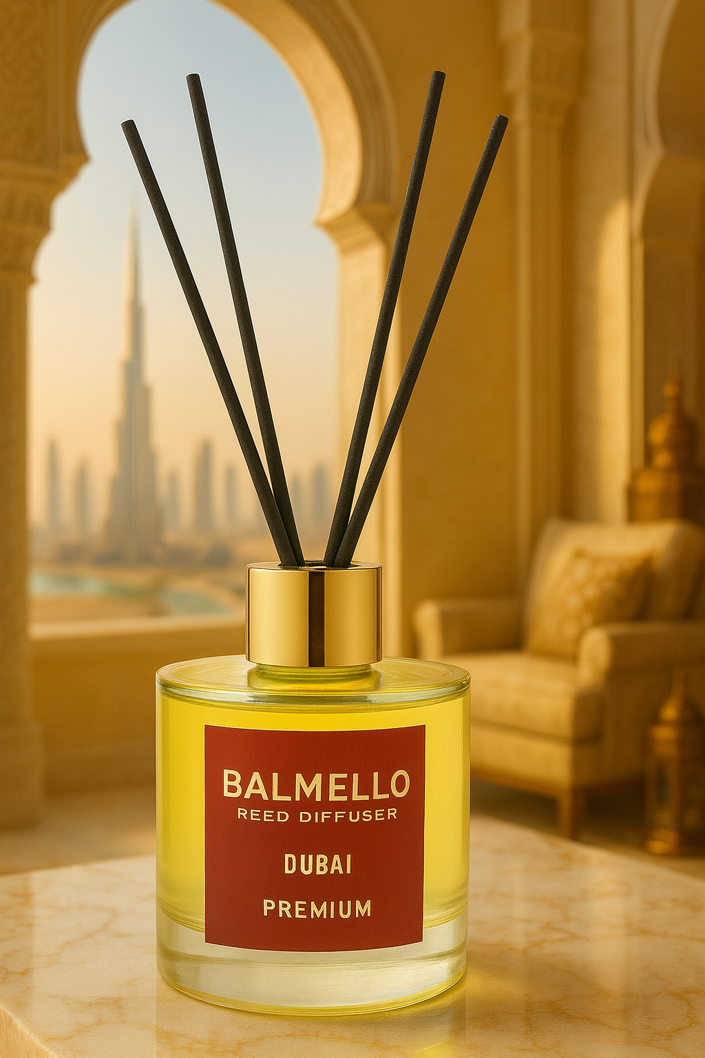 Namų kvapas su lazdelėmis BALMELLO DUBAJUS PREMIUM 120 ml - Image 3