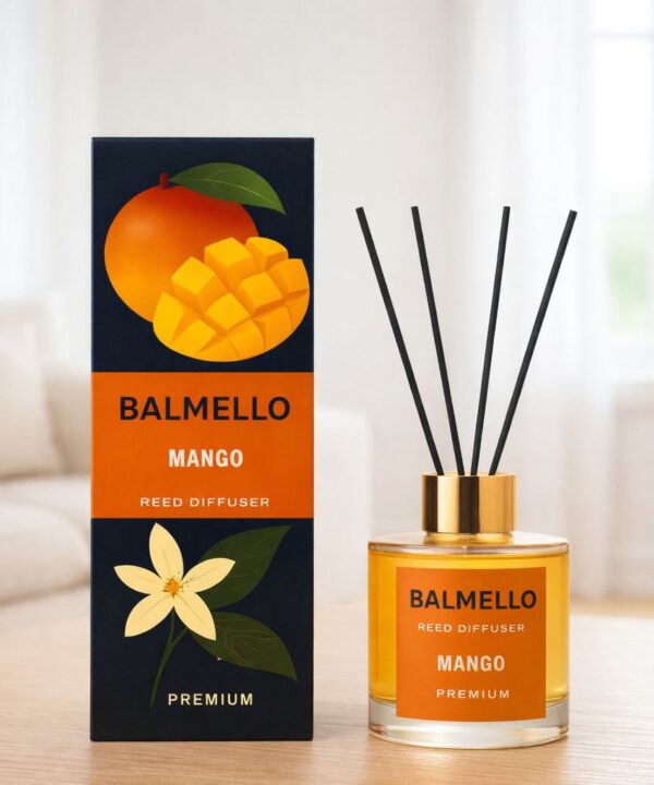 Namų kvapas su lazdelėmis BALMELLO MANGO PREMIUM 120 ml