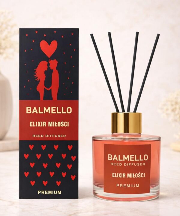 Namų kvapas su lazdelėmis BALMELLO MEILĖS ELIKSYRAS 120 ml