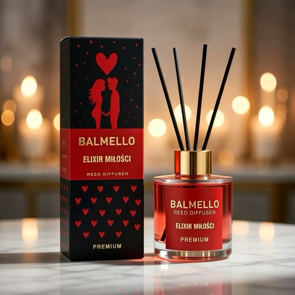 Namų kvapas su lazdelėmis BALMELLO MEILĖS ELIKSYRAS 120 ml - Image 2