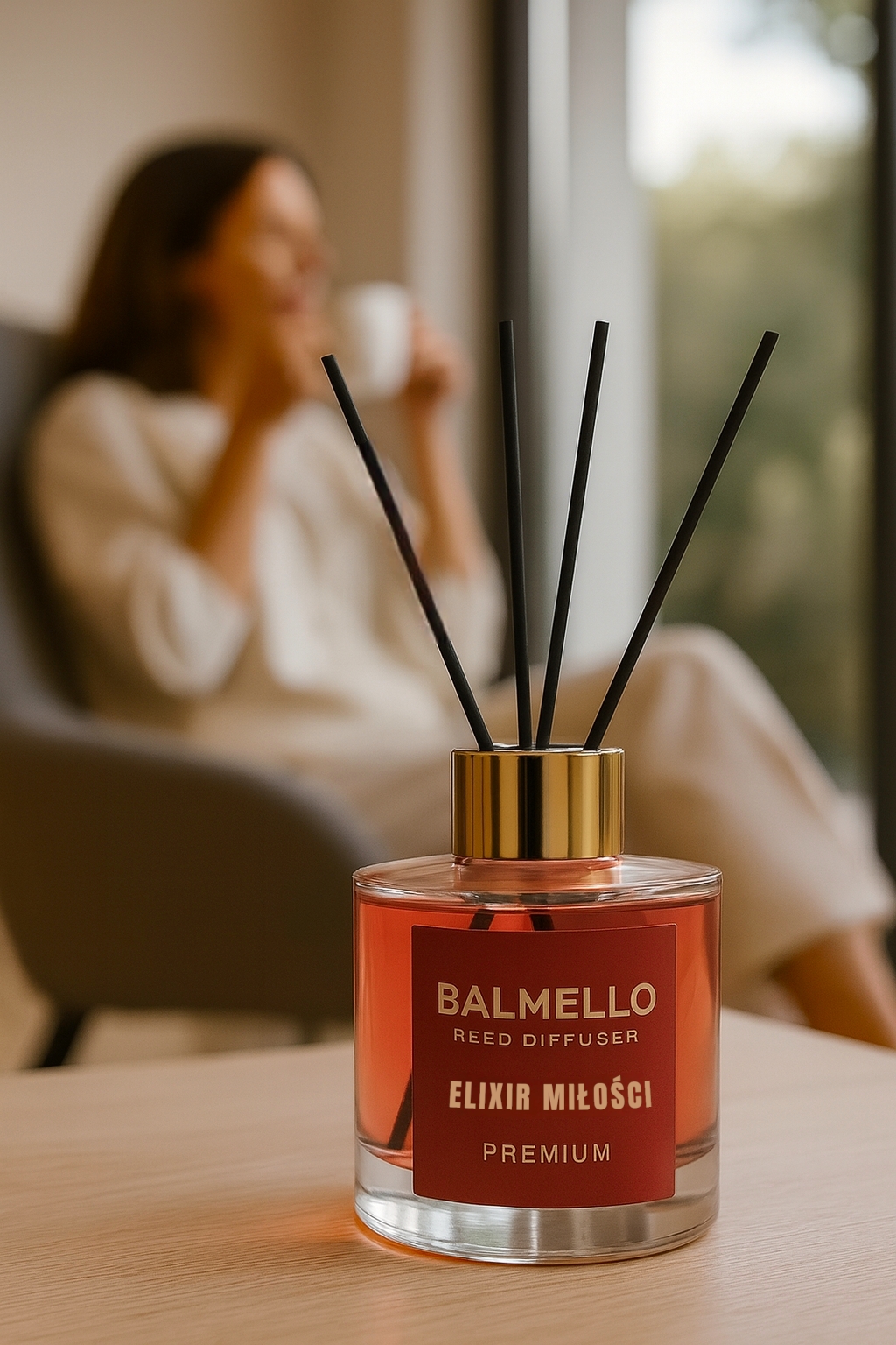 Namų kvapas su lazdelėmis BALMELLO MEILĖS ELIKSYRAS 120 ml - Image 3
