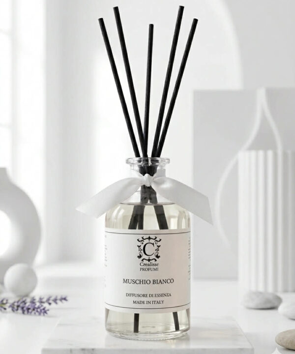 Namų kvapai su lazdelėmis Crealise Muschio Bianco 250 ml.