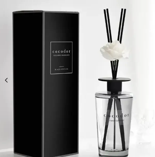 Namų kvapai su lazdelėmis Cocodor Pure Cotton 500 ml. Black Edition