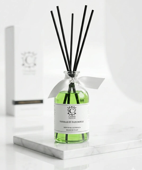 Namų kvapai su lazdelėmis Crealise Vanille Et Patchouli 250 ml.