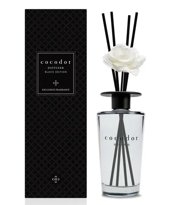 Namų kvapai su lazdelėmis Cocodor White Musk 500 ml. Black Edition
