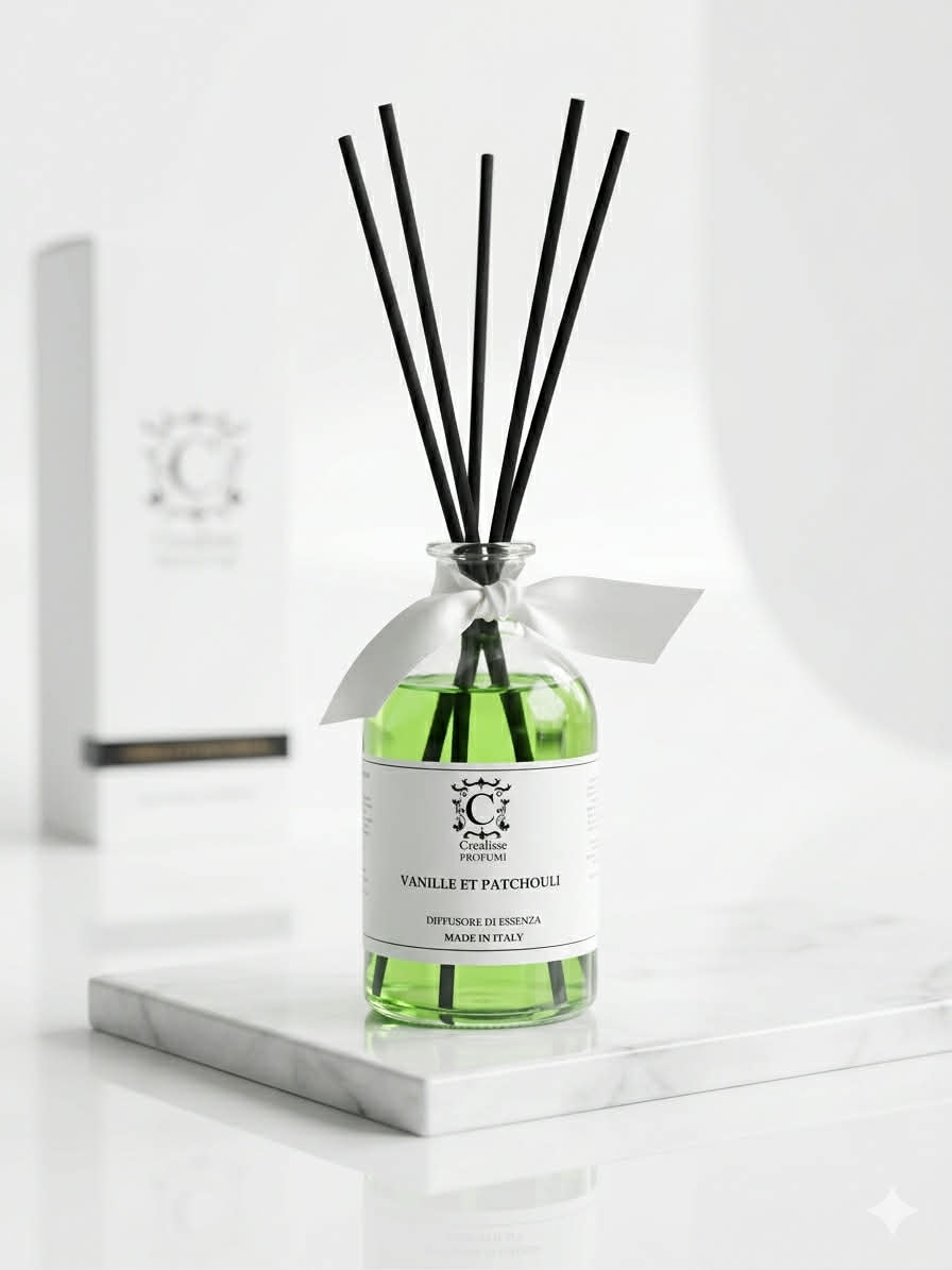 Namų kvapai su lazdelėmis Crealisse Vanille Et Patchouli 250 ml.