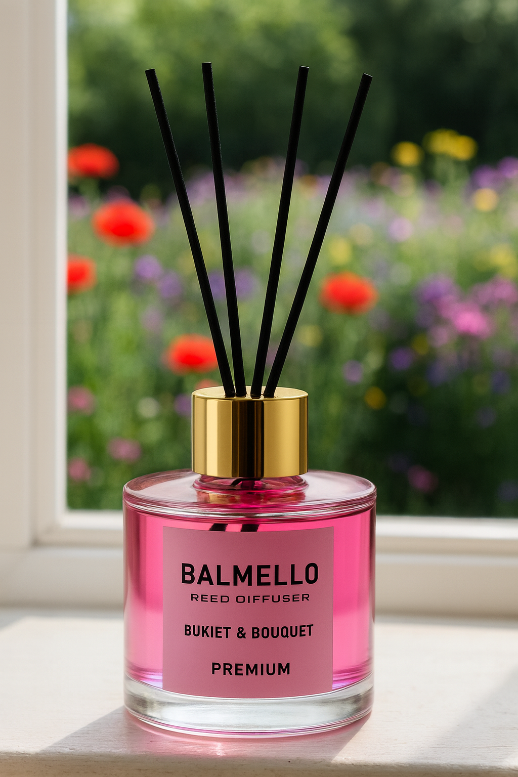 Namų kvapas su lazdelėmis BALMELLO GĖLIŲ PUOKŠTĖ PREMIUM 120 ml - Image 5