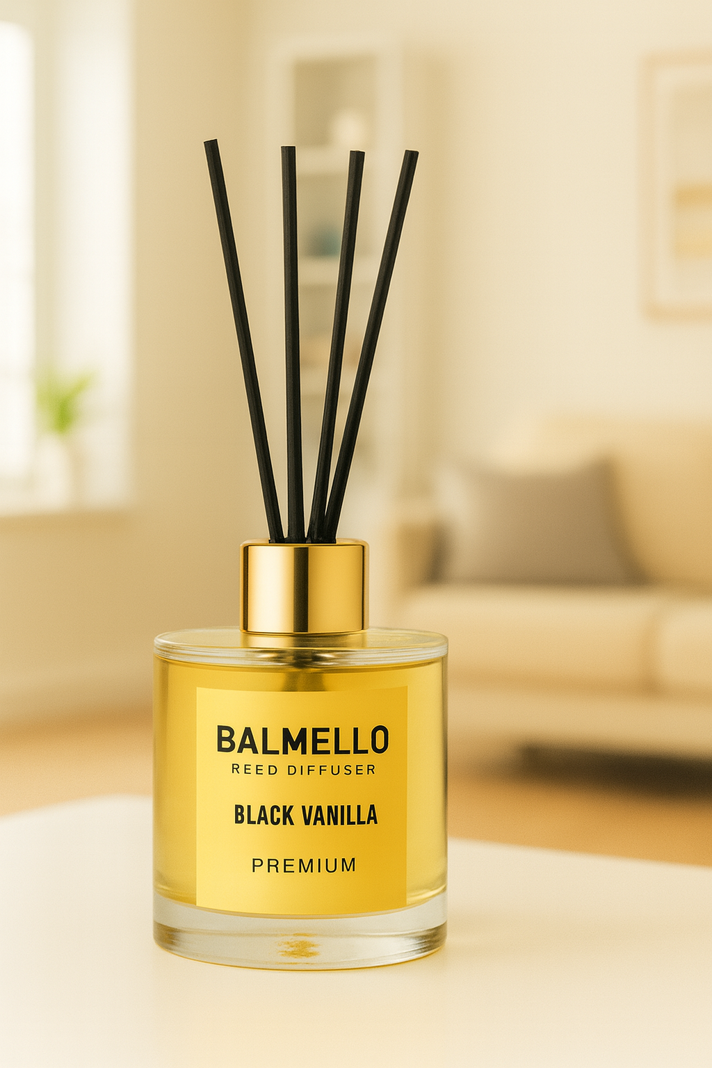 Namų kvapas su lazdelėmis BALMELLO JUODA VANILĖ PREMIUM 120 ml - Image 2