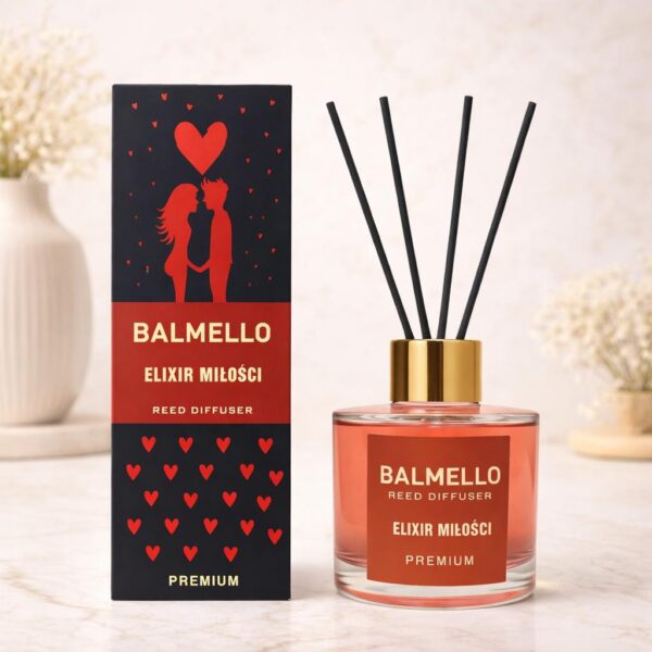 Namų kvapas su lazdelėmis BALMELLO MEILĖS ELIKSYRAS 120 ml