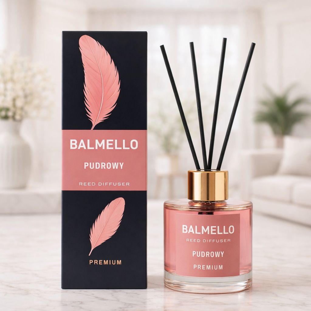 Namų kvapas su lazdelėmis BALMELLO PUDRINIS PREMIUM 120 ml