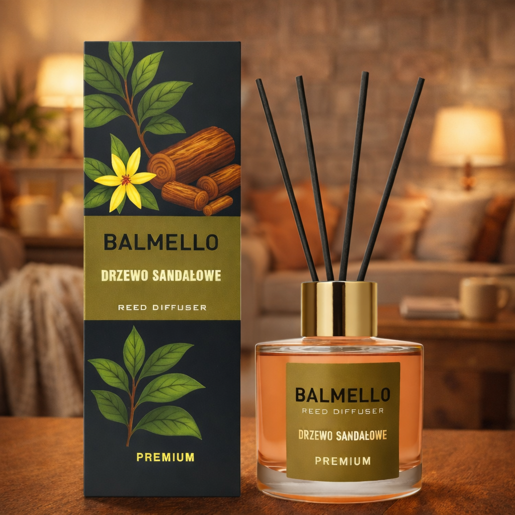 Namų kvapas su lazdelėmis BALMELLO SANDALMEDŽIO PREMIUM 120 ml - Image 4
