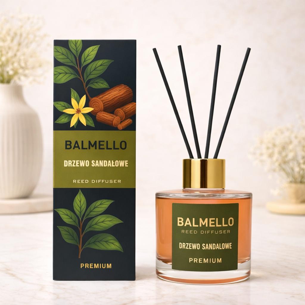 Namų kvapas su lazdelėmis BALMELLO SANDALMEDŽIO PREMIUM 120 ml - Image 3