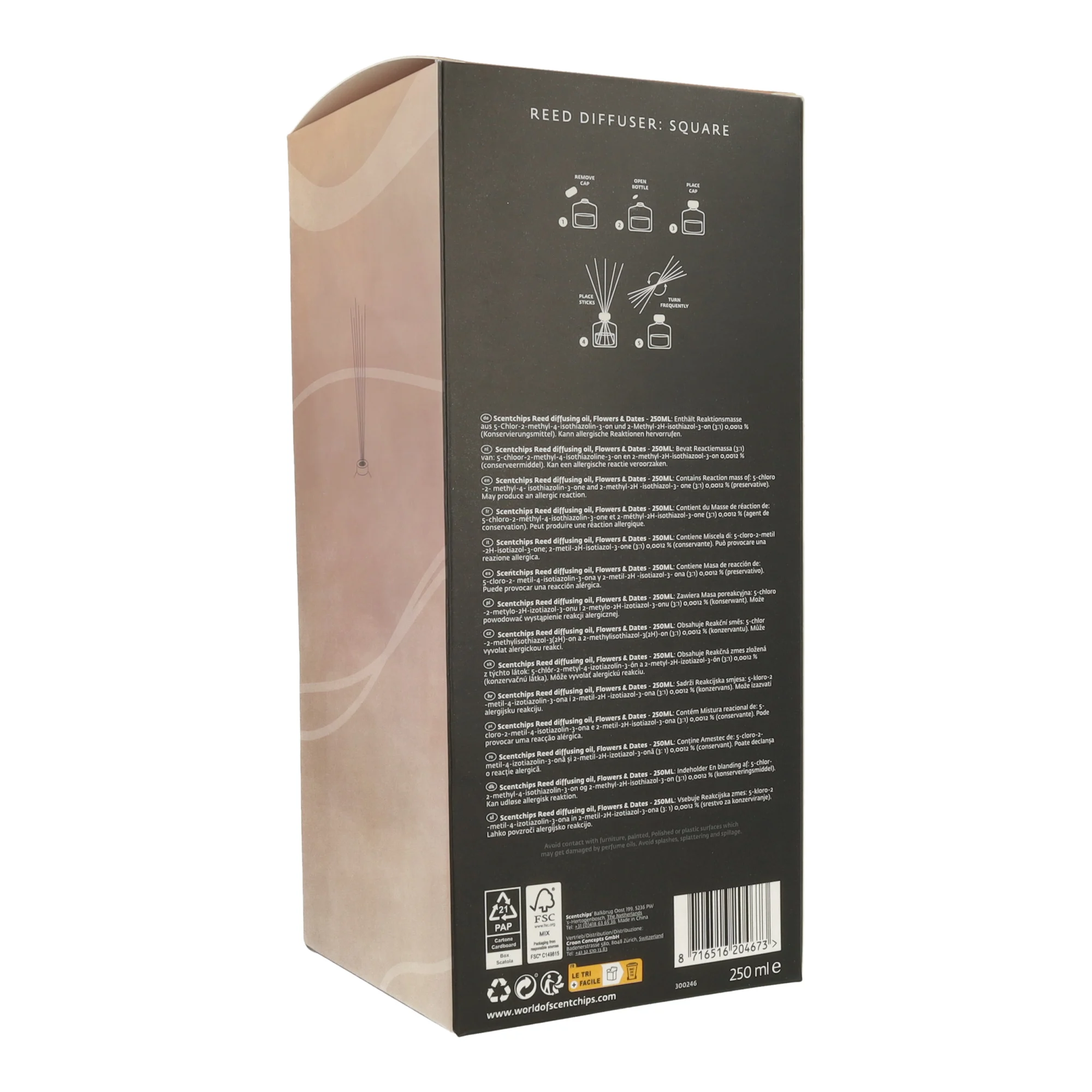 Namų kvapai su lazdelėmis Scentchips Square Flowers & Dates 250 ml - Image 5