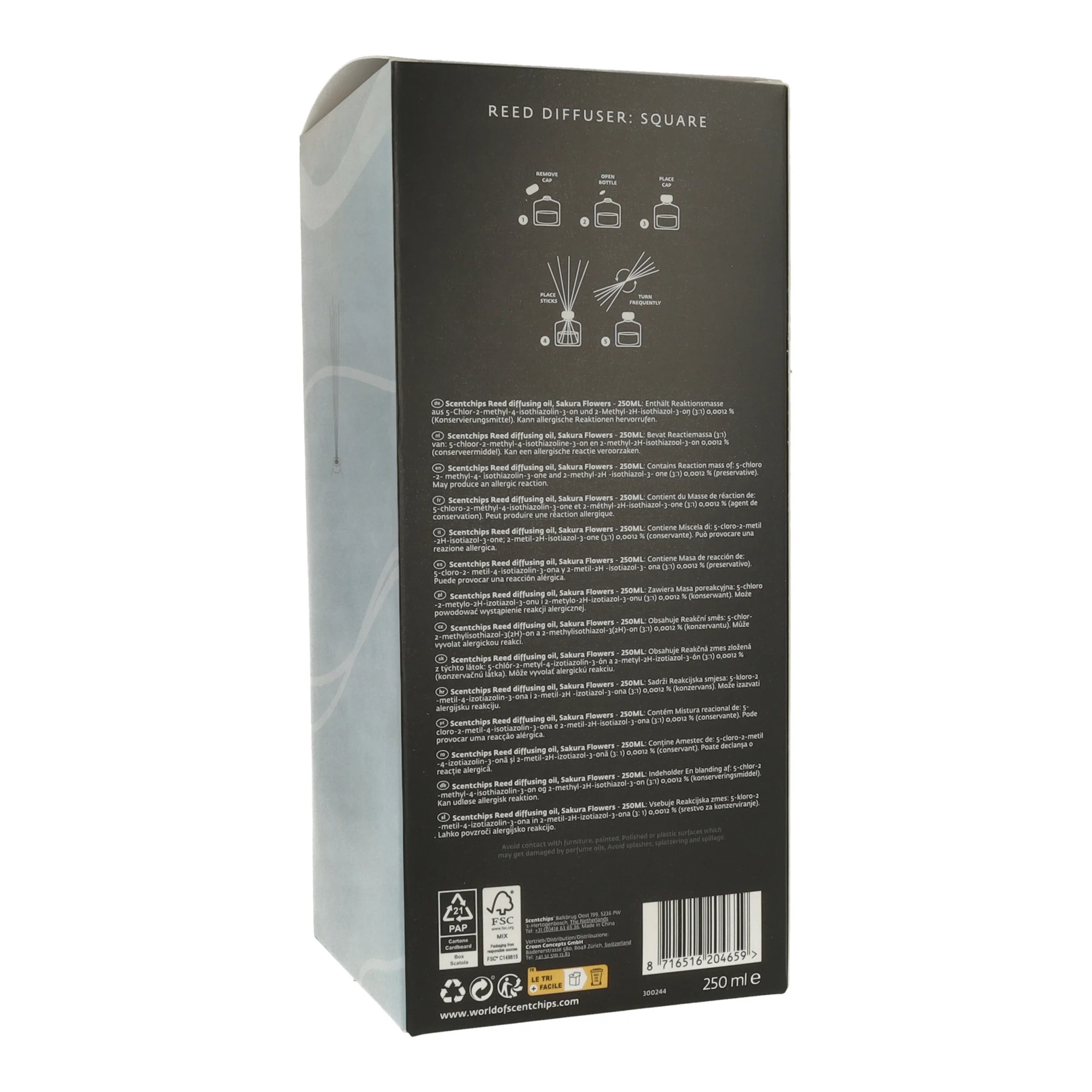 Namų kvapai su lazdelėmis Scentchips Square Sakura Flowers 250 ml - Image 3