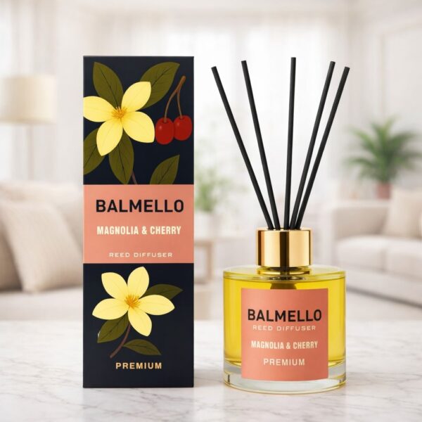 Namų kvapas su lazdelėms BALMELLO MAGNOLIJA IR VYŠNIA 120 ml