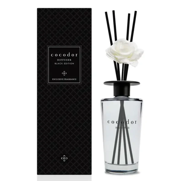 Namų kvapai su lazdelėmis Cocodor White Musk 500 ml. Black Edition
