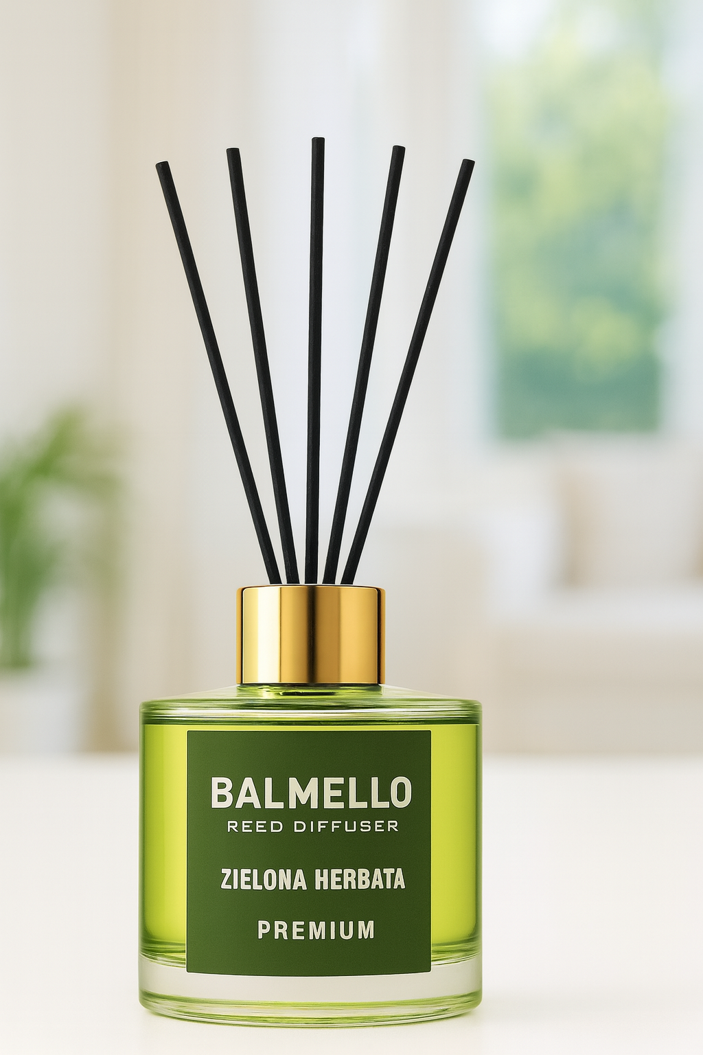 Namų kvapas su lazdelėmis BALMELLO ŽALIOJI ARBATA PREMIUM 120 ml - Image 5